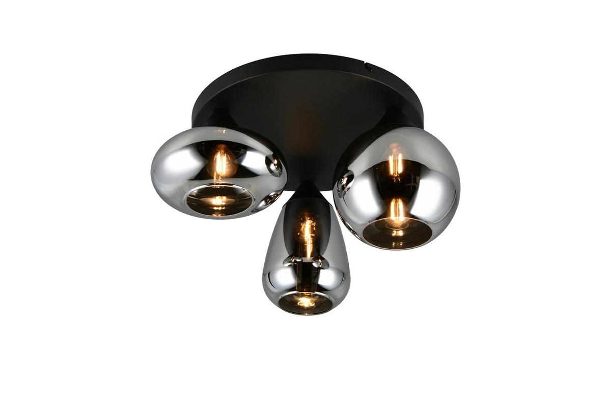 LAMPA SUFITOWA 617030332 LUMINA - czarny/czarny wysoki połysk, Trend, metal/szkło (48,5/24,5cm) - Trio Leuchten