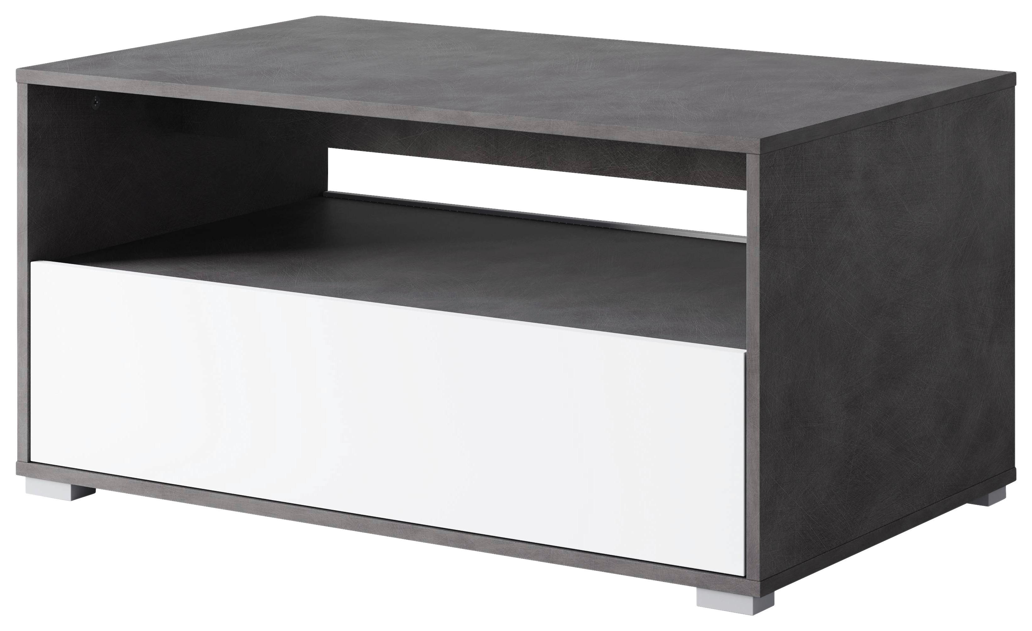 Couchtisch Narobi-II ca. 90x45x55 cm Anthr./Weiß - Anthrazit/Weiß, Trend, Holzwerkstoff/Kunststoff (90/45/55cm) - Livetastic
