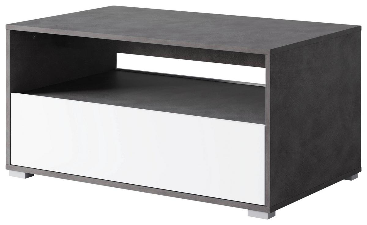 Klubska Miza Nairobi-ii, Antracit, Bela - siva/bela, Trend, umetna masa/leseni material (90/45/55cm) - Livetastic