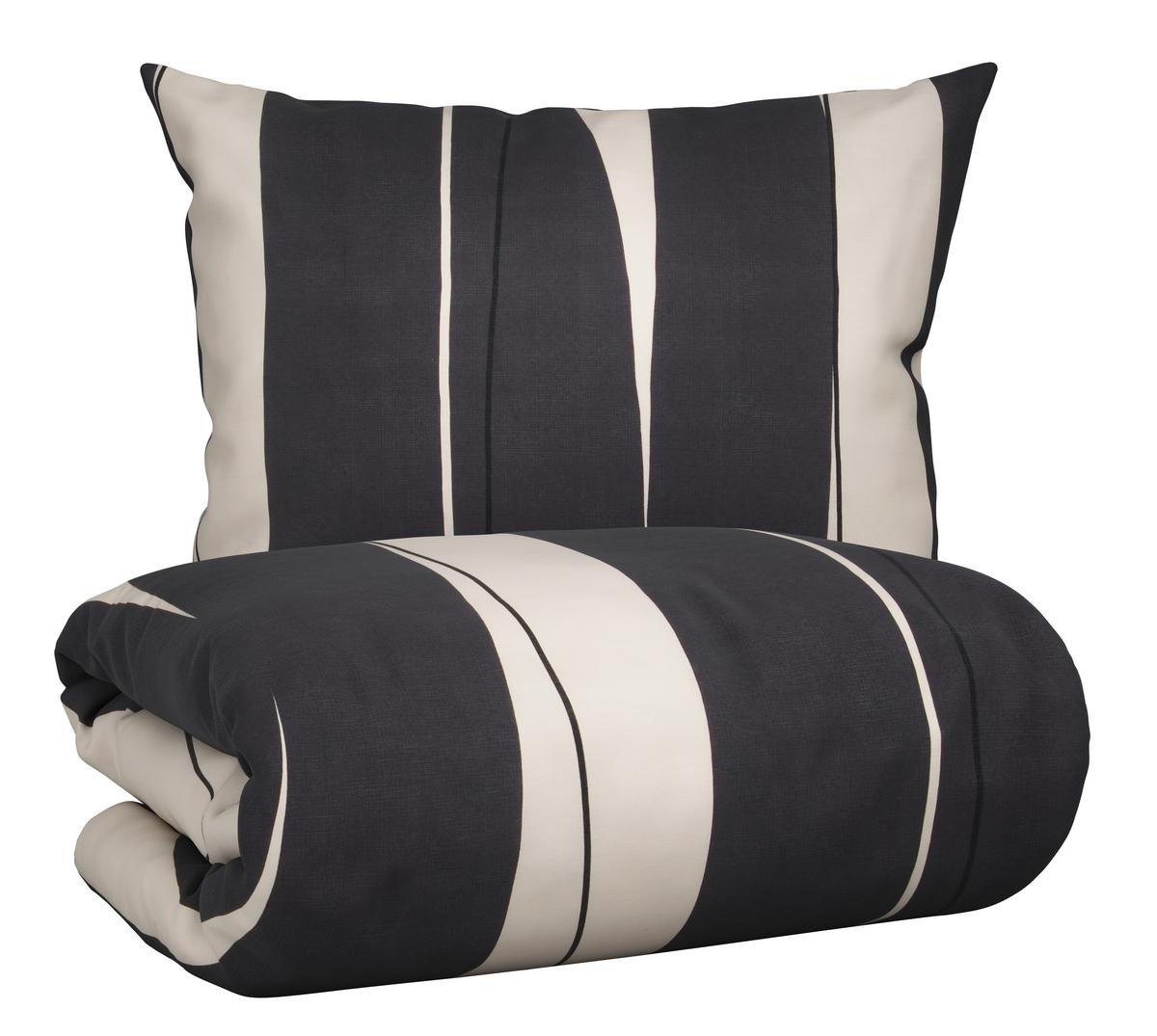 BETTWÄSCHESET ABSTRACT - Weiss/Schwarz, Modern, Textil (160/210cm) - Modern Living