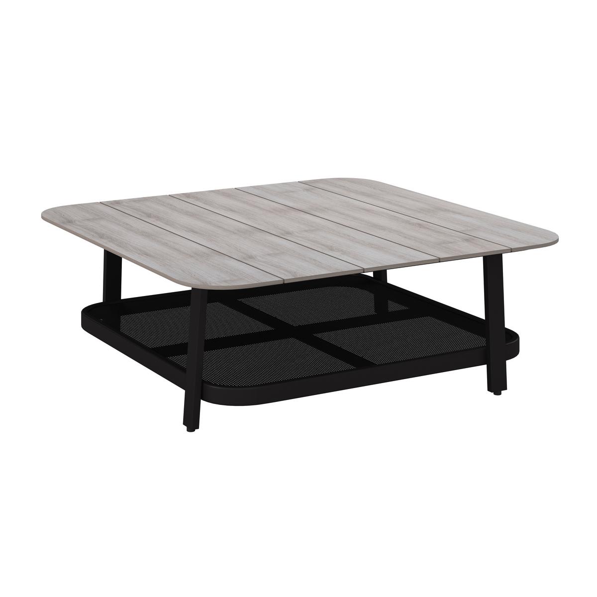 Loungegarnitur Mara Dunkelgrau Metall/Outdoorstoff +Abdeckung - Dunkelgrau/Schwarz, MODERN, Kunststoff/Textil (186/61/76,5cm) - Bessagi Garden