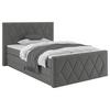 Boxspringbett Josie B Graphitfarben ca. 140x200cm - Graphitfarben/Schwarz, KONVENTIONELL, Holz/Holzwerkstoff (140/200cm) - Mömax