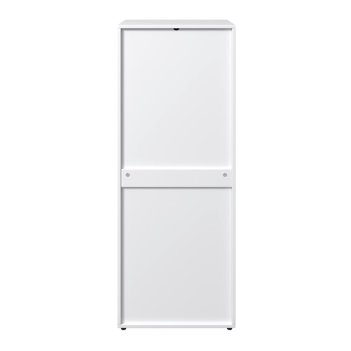 Kommode "Mick", weiß, MDF - Schwarz/Braun, MODERN, Kunststoff (46/119,5/40cm) - Bessagi Home
