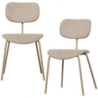 STUHL-SET Link Sandfarben B: 54cm - Sandfarben, MODERN, Textil/Metall (54/78/45cm) - Livetastic