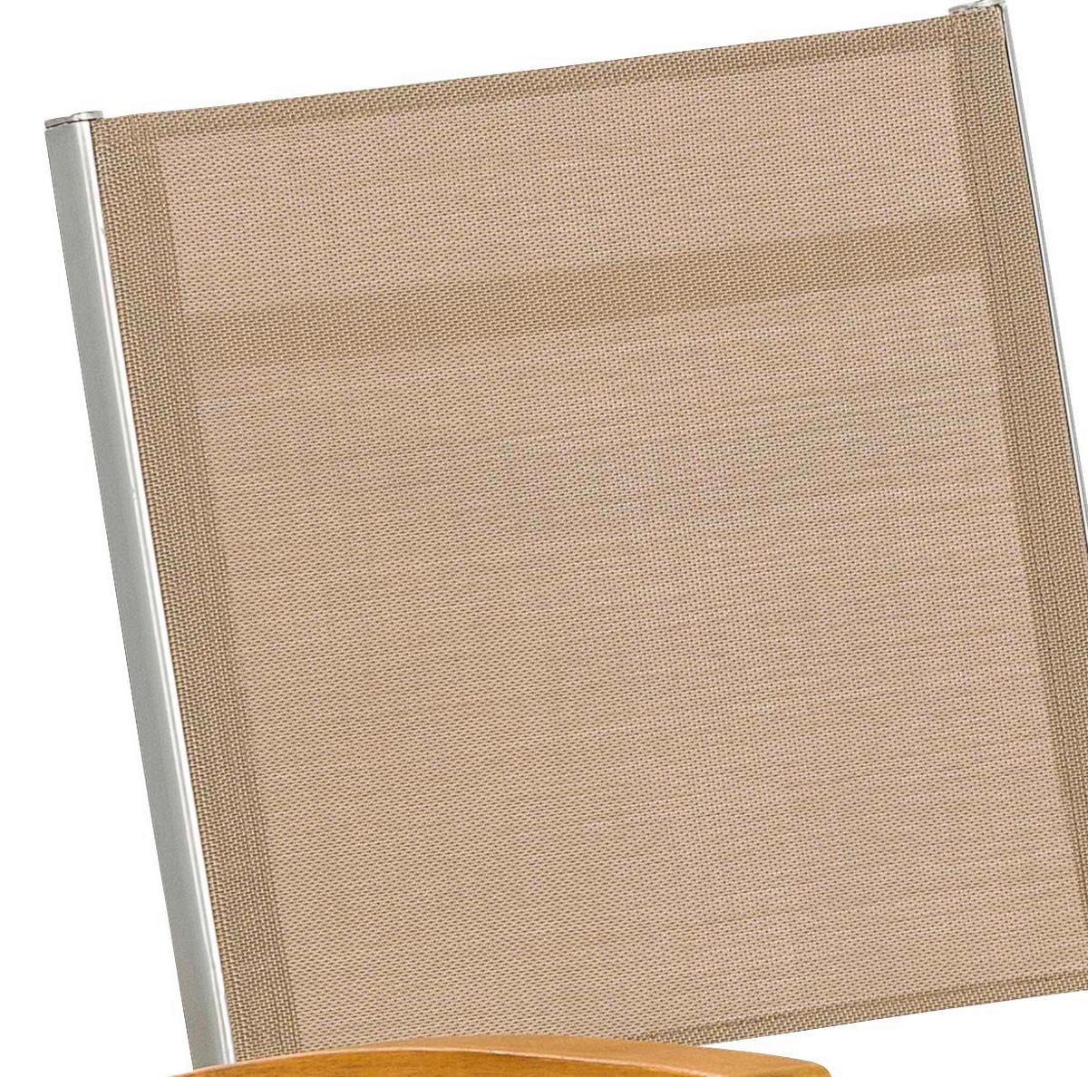 Vrtni Stol Naxos, Zložljiv, Aluminij, 2 Kos - srebrne barve/siva, Konvencionalno, kovina/tekstil (57/92/60cm) - Gardenson