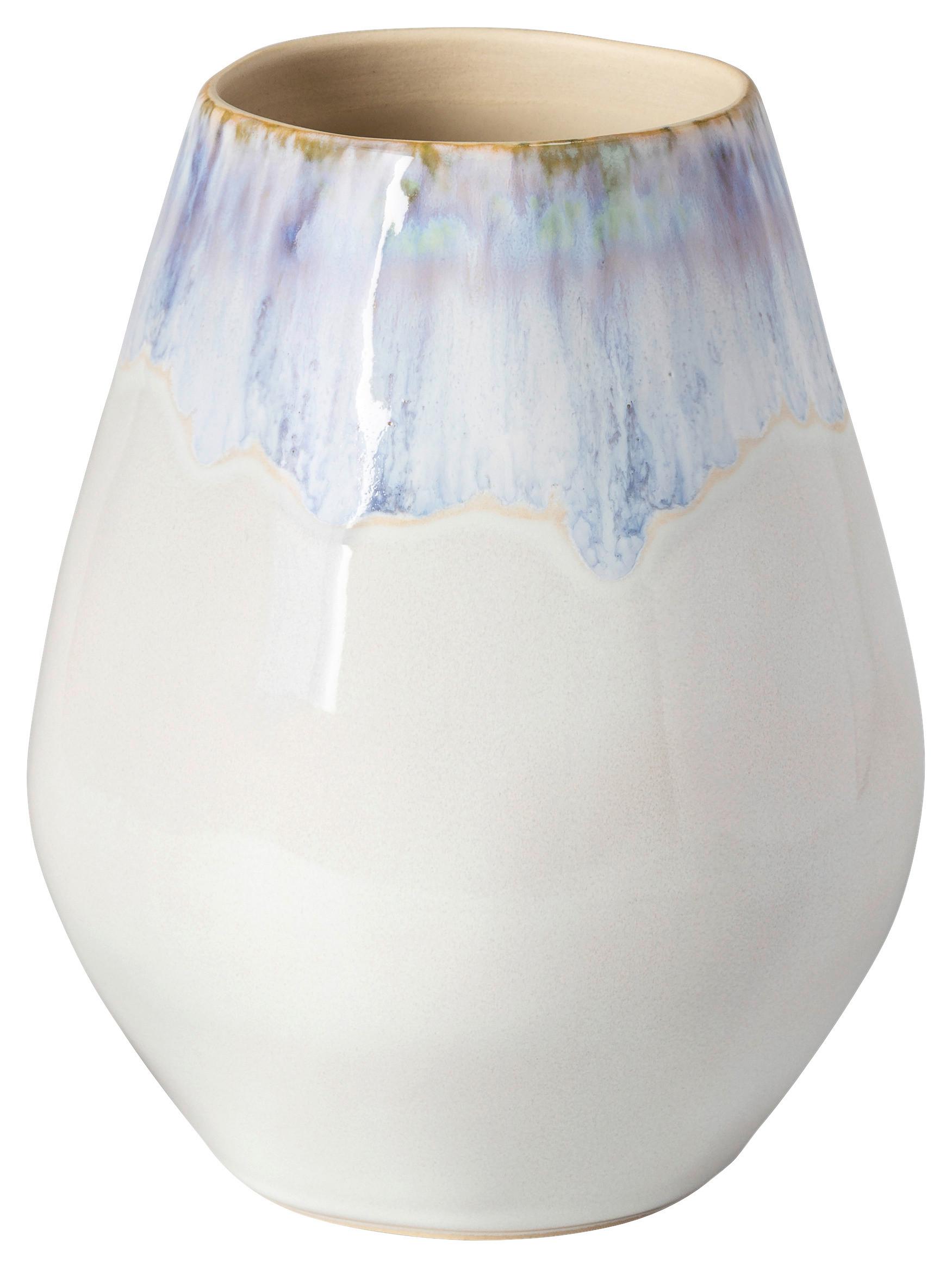 Vase Brisa Weiß/Hellblau - Weiß/Hellblau, Basics, Keramik (15,8/19,6cm) - Costa Nova