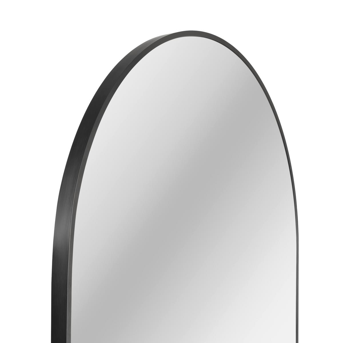Standspiegel Britt Schwarz - Schwarz, MODERN, Glas/Metall (70/170cm) - Mömax