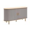 SIDEBOARD ARVID -EXKLUSIV- - grå/naturfärgad, Modern, trämaterial/trä (140/75/40cm) - Mömax