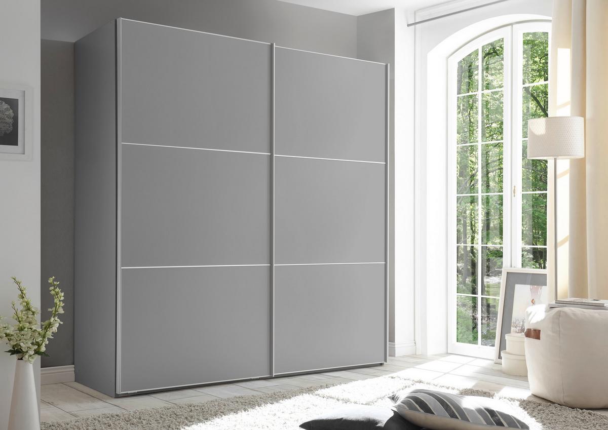 Ormar S Kliznim Vratima Includo - bijela/siva, Moderno, drvni materijal/metal (225/222/68cm) - Premium Living