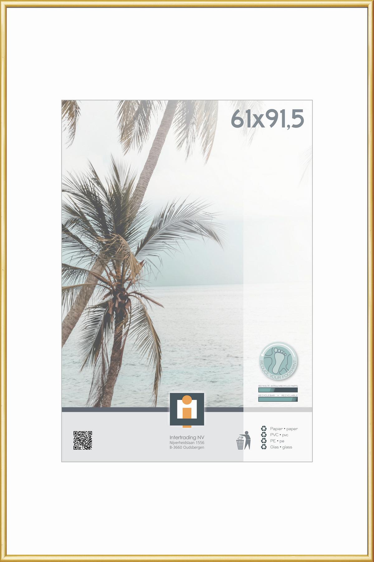 RAMKA NA ZDJĘCIA 660705 - kolor złoty, Basics, tworzywo sztuczne/szkło (92,6/62,2cm)