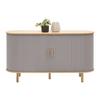 SIDEBOARD ARVID -EXKLUSIV- - grå/naturfärgad, Modern, trämaterial/trä (140/75/40cm) - Mömax