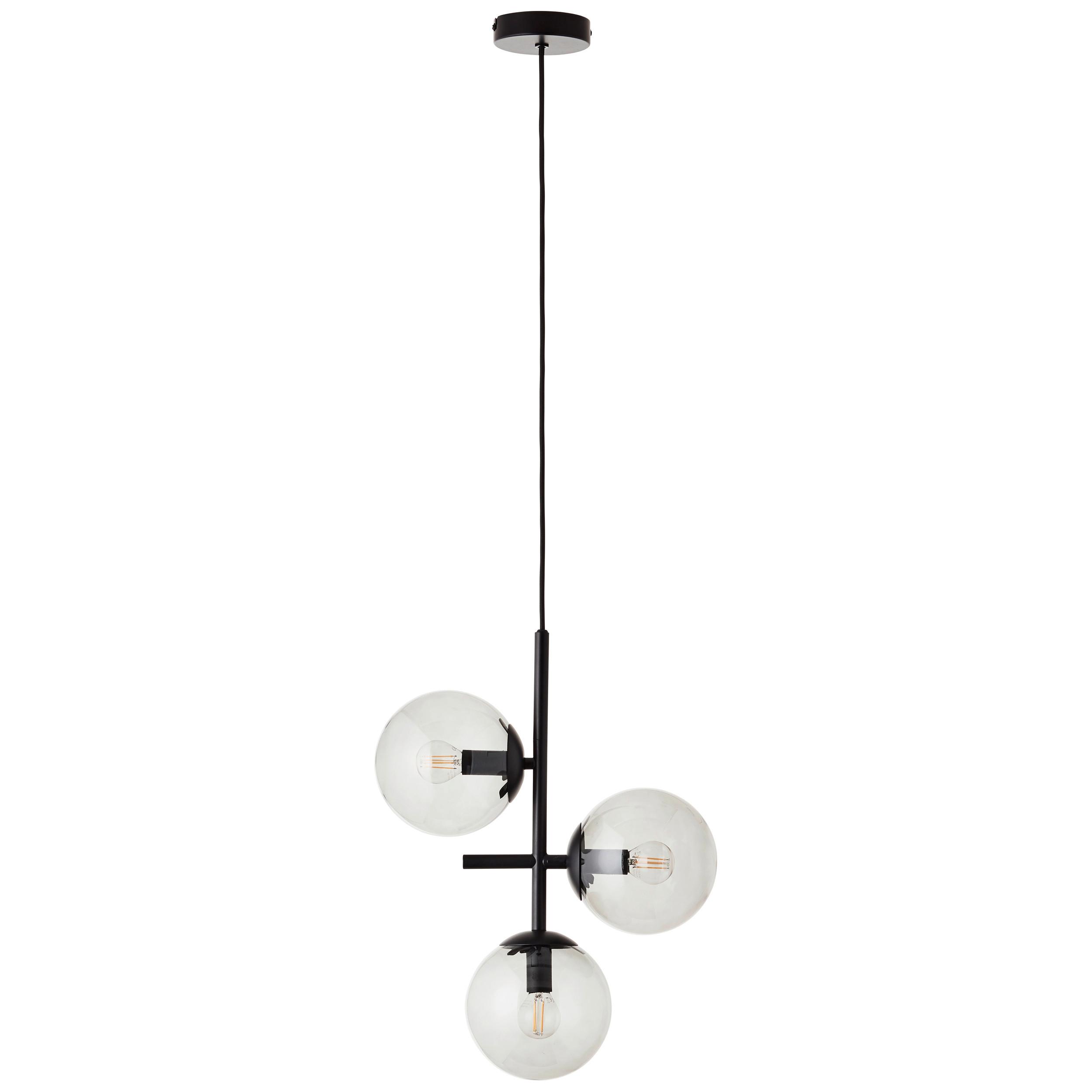 LAMPA ZWIESZANA 99219L93 ARIOL PE3 - przejrzysty/czarny, Lifestyle, metal/szkło (35,2/150,3/15cm) - Brilliant