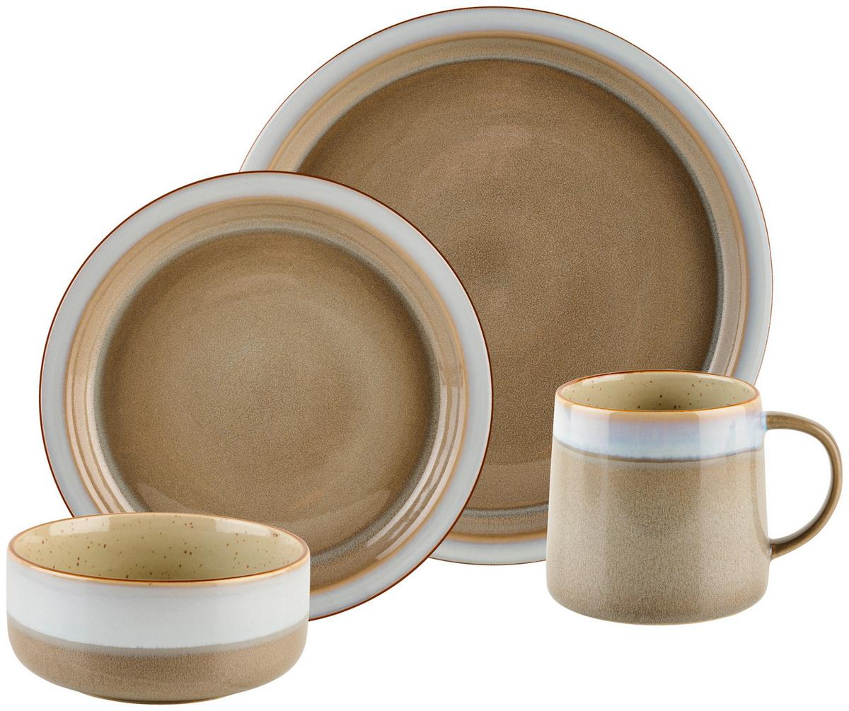 SERWIS OBIADOWO-ŚNIADANIOWY PROVENCE - niebieski/szary, Trend, ceramika - Landscape