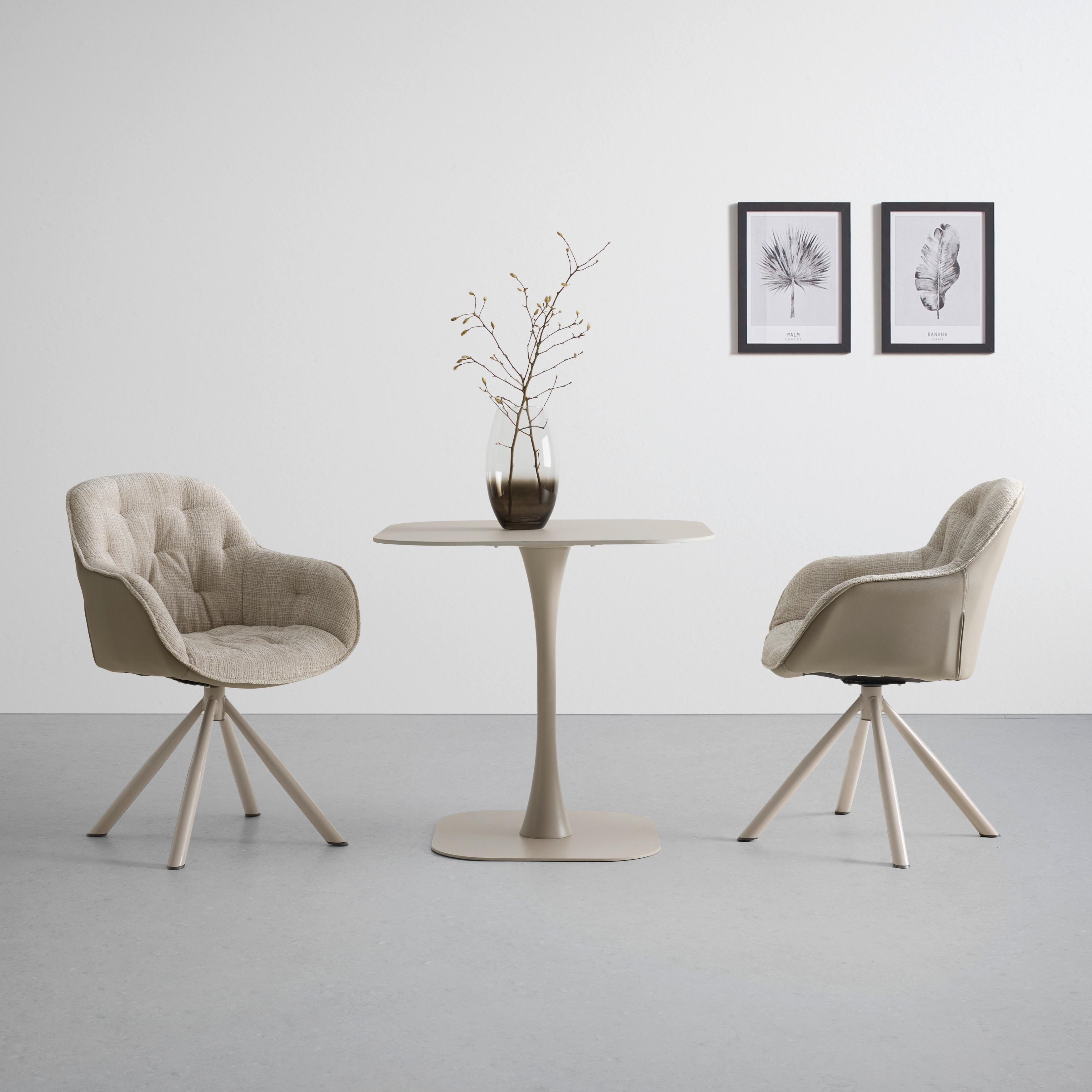 CAFÉBORD TONY - beige, Modern, metall/keramik (80/76/80cm) - Mömax