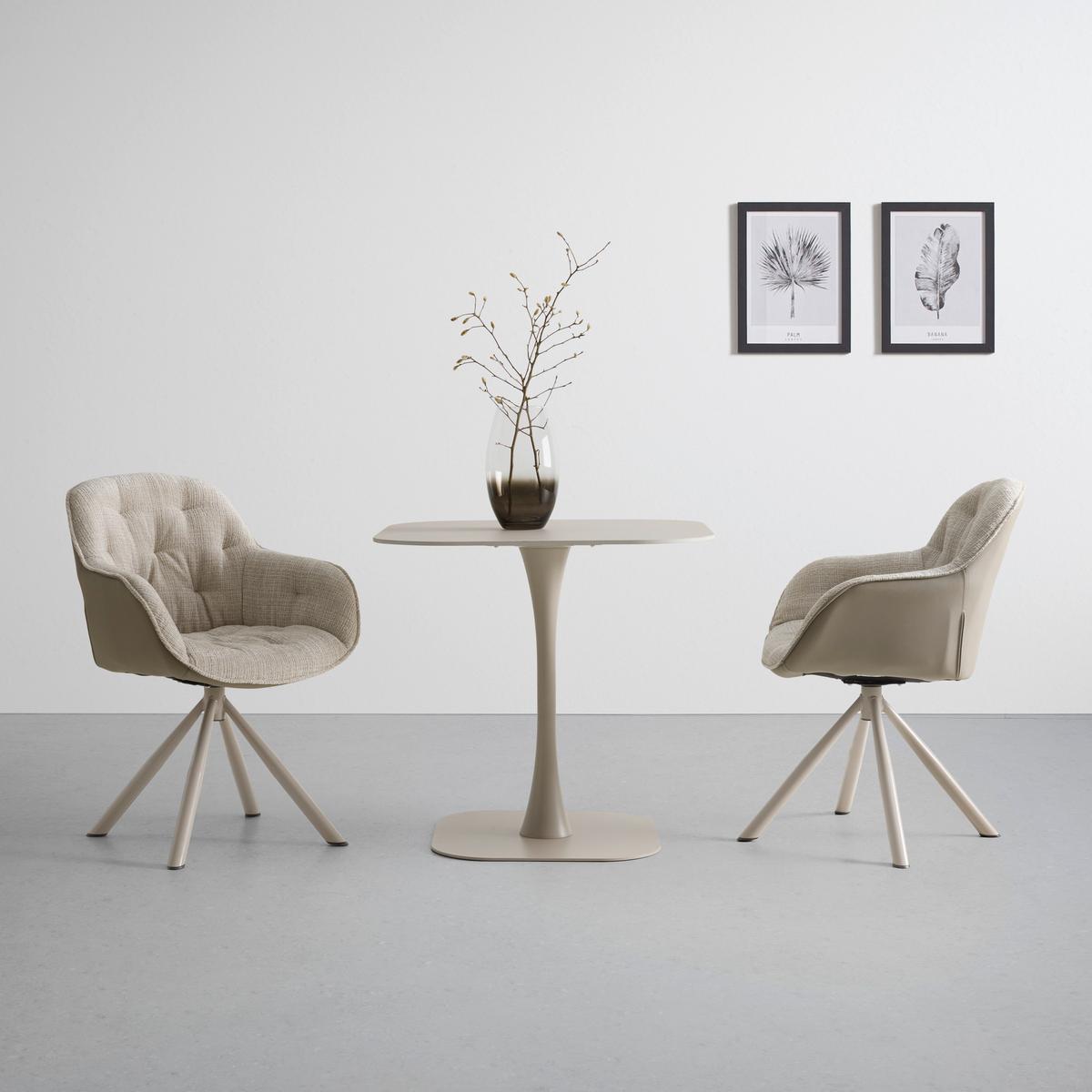 Bistrotisch Tony Beige matt - Beige, MODERN, Keramik/Metall (80/76/80cm) - Mömax