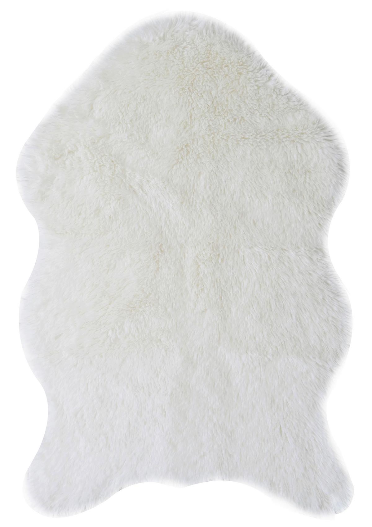 Kunstfell Lucia in Weiss ca. 60x90cm - Weiss, Romantik / Landhaus, Textil (60/90cm) - Mömax