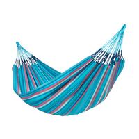 Hängematte Kingsize Hammock Outdoor Blau/Rot - Blau/Kirschrot, KONVENTIONELL, Textil (180/400cm) - La Siesta