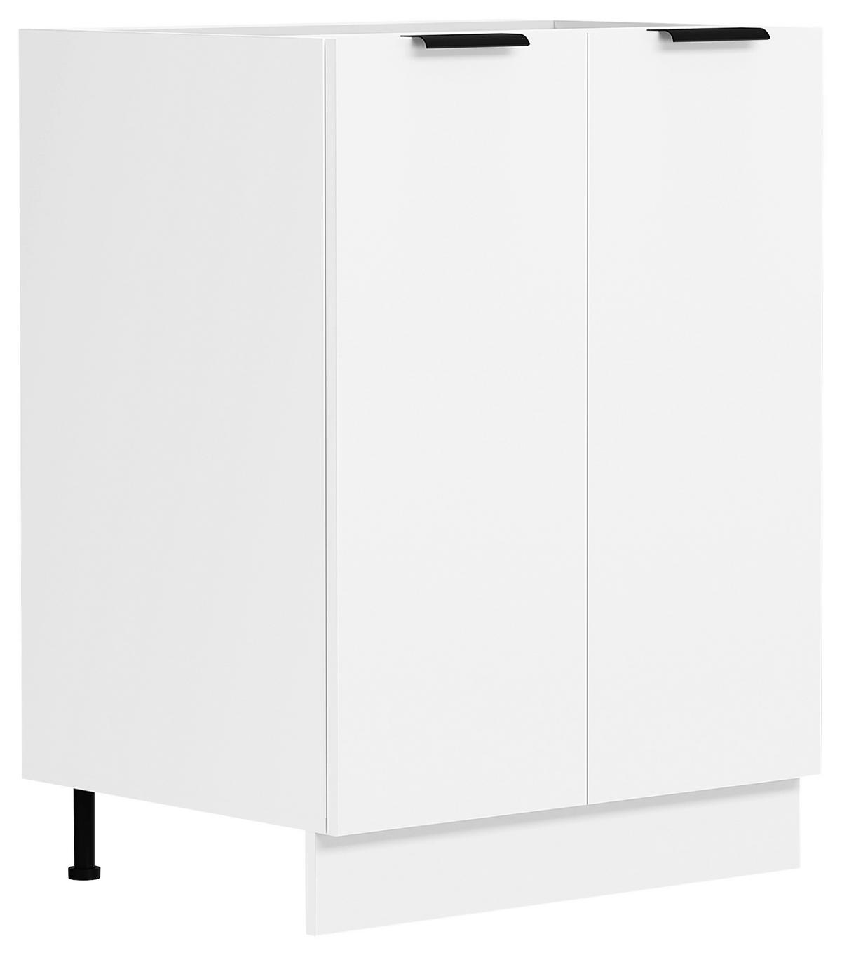 MEUBLE BAS DE CUISINE FASOLA - noir/blanc, Trend, matière synthétique/matériau de bois (60/82/46cm) - MID.YOU