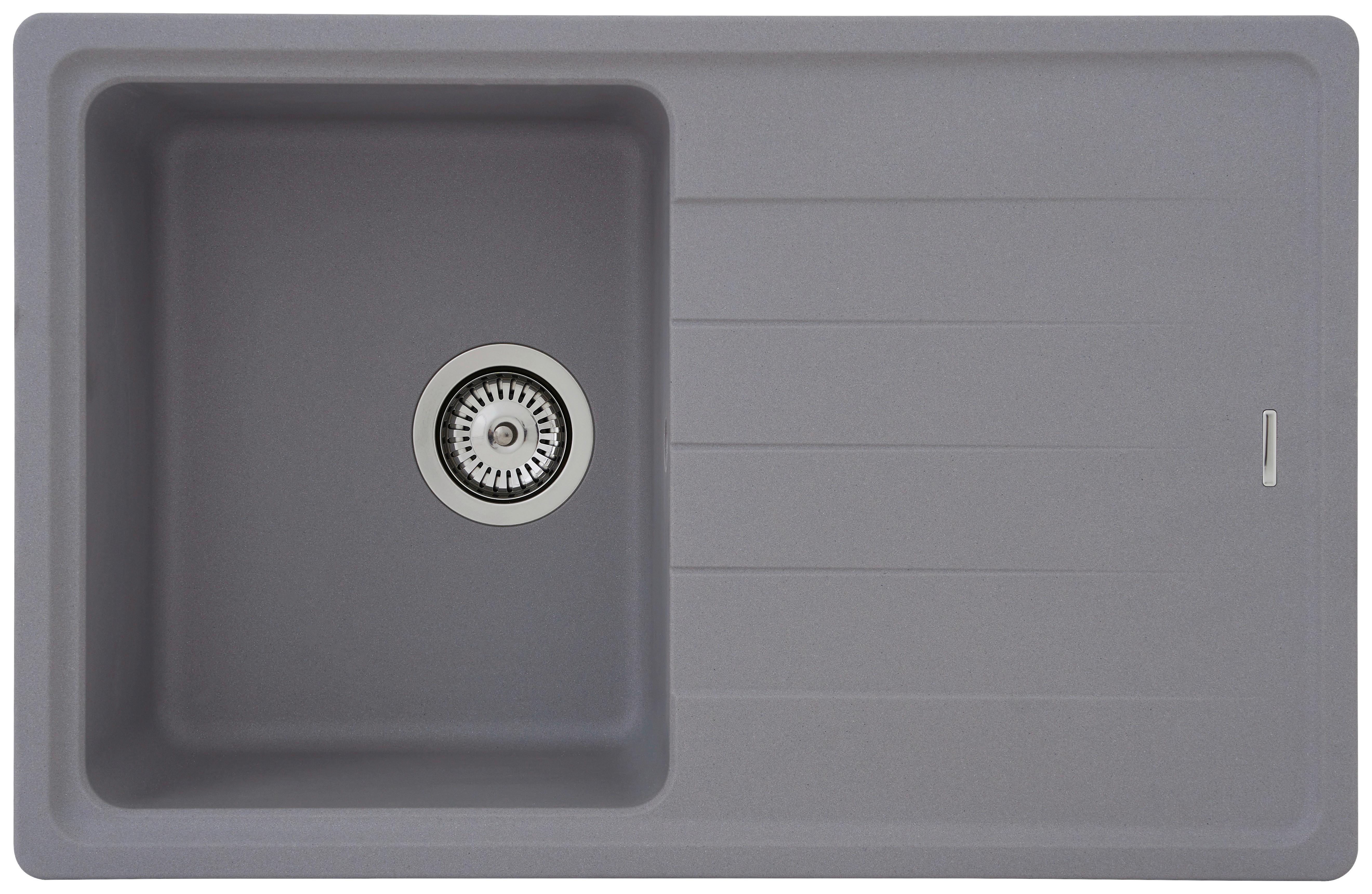 Granitspüle Columbia ca. 78x18,5x50 cm Grau - Grau, Trend, Stein (78/18,5/50cm) - Respekta