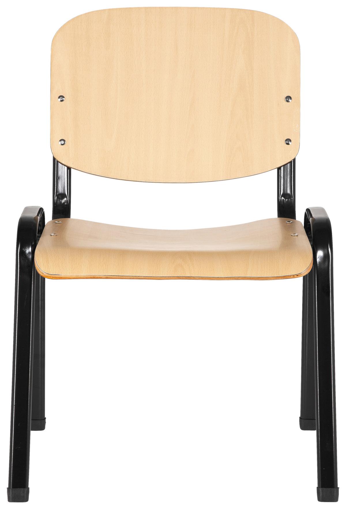 Konferenčni Stol Xt 600, Barva Bukve, Črna - črna/barve bukve, Basics, kovina/les (58/81/48cm) - MID.YOU