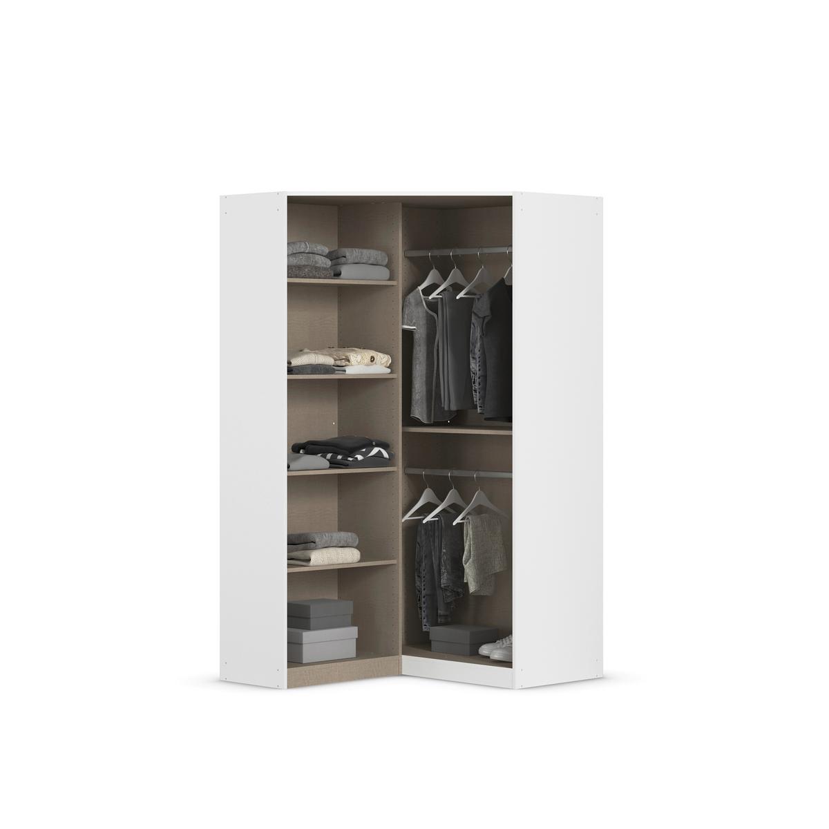 Kotna Omara Za Oblačila Costa, Bela - barve kroma/bela, Moderno, leseni material (117/197/104cm) - Rauch Möbel