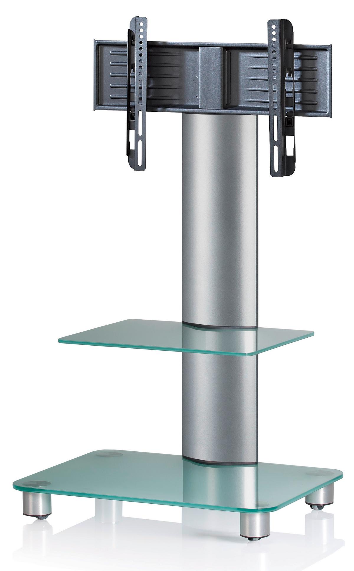 Stojalo Za Tv Bilano - srebrne barve, Konvencionalno, kovina/steklo (60/100/44cm) - MID.YOU