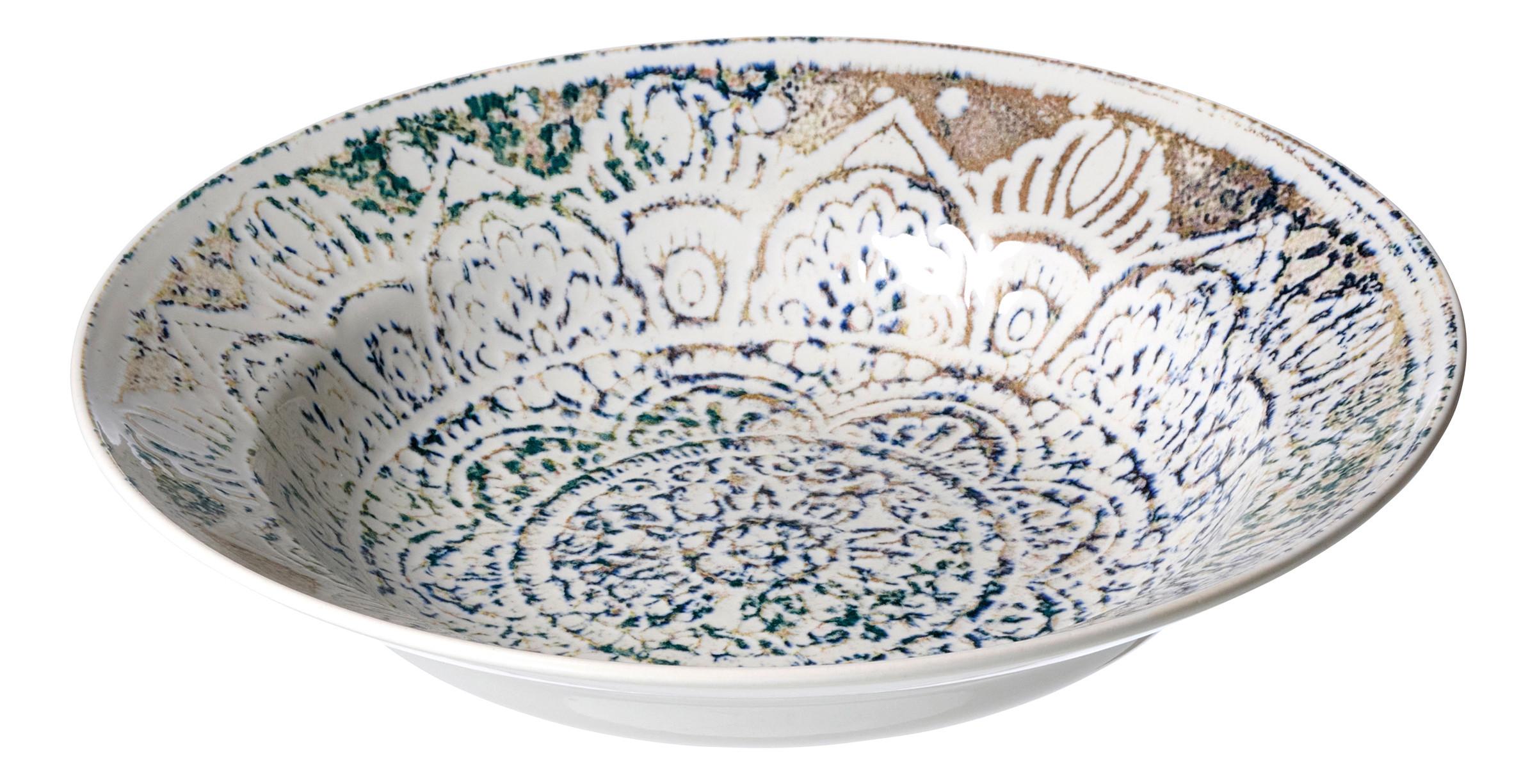 TALERZ DO MAKARONU 424737 - niebieski/kremowy, Lifestyle, ceramika (29cm) - Ritzenhoff Breker