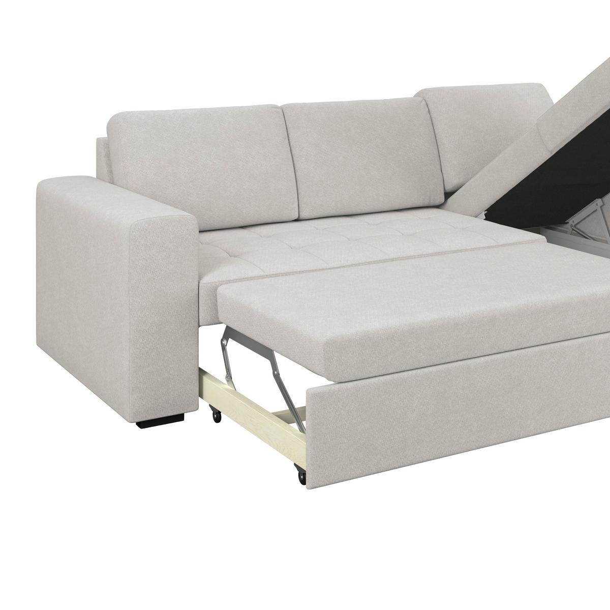 Kutna Garnitura Jan - svijetlo siva, Trend, tekstil (247/155cm)