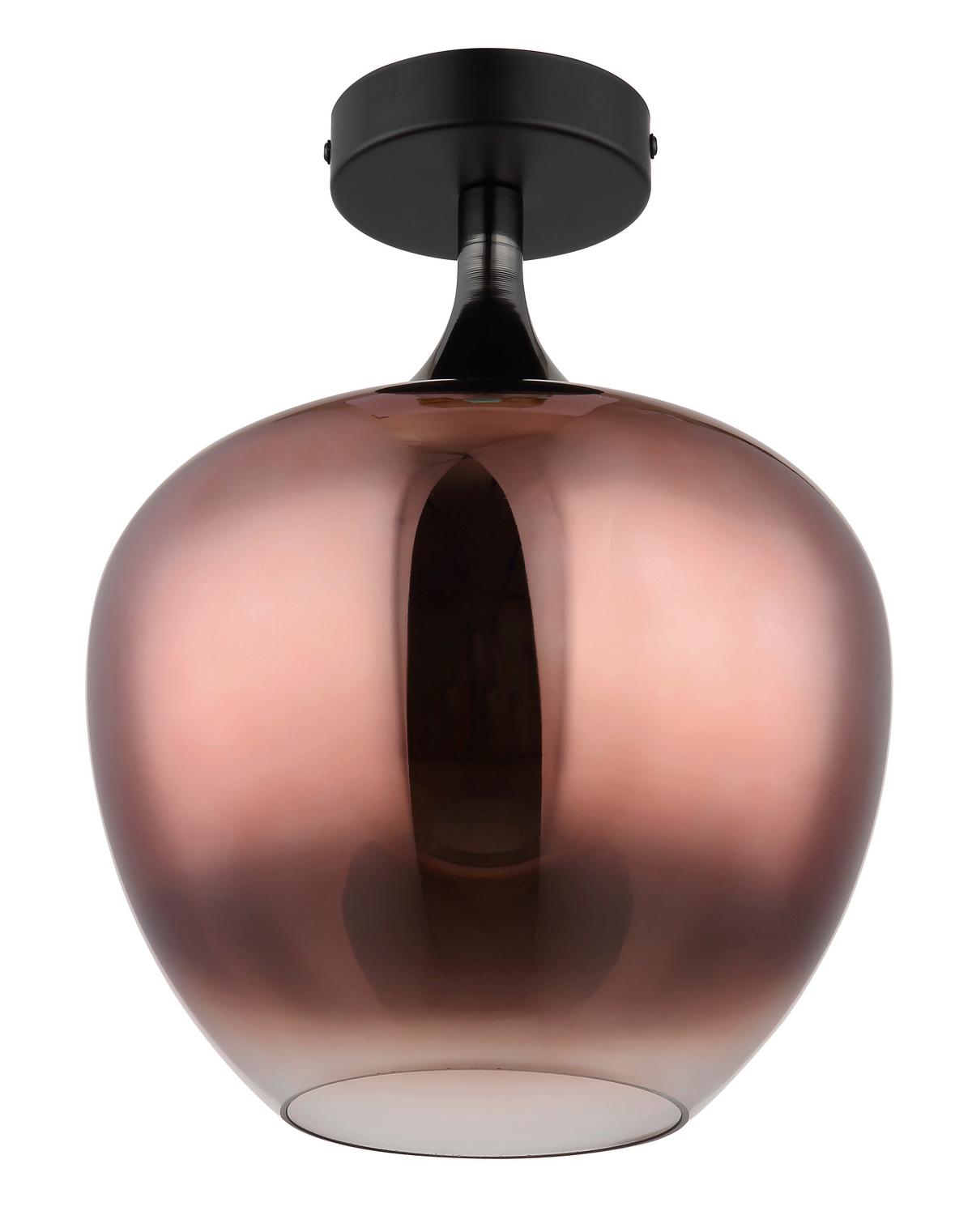 DECKENLEUCHTE 15548DG - Klar/Chromfarben, Design, Glas/Metall (24/31,5cm) - Globo