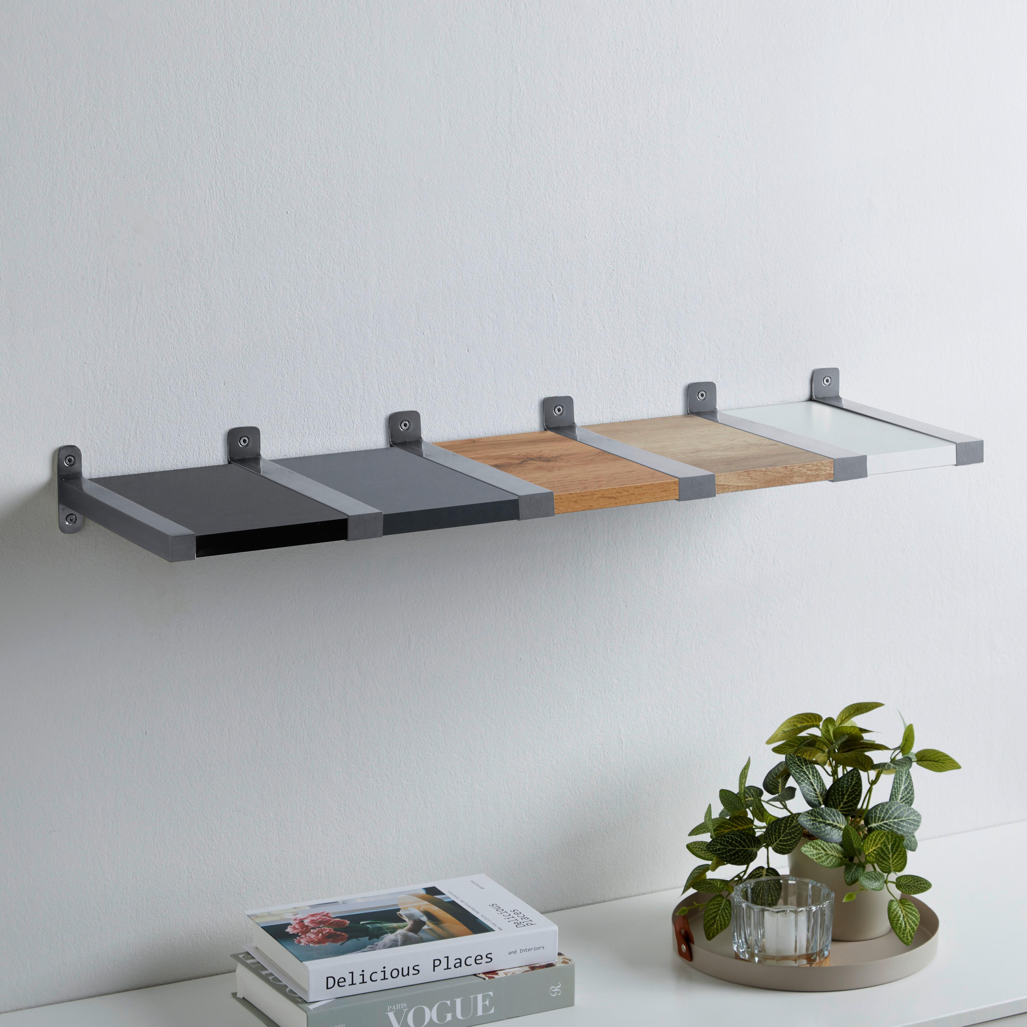 VÄGGHÅLLARE LENTINI II -SB- - aluminiumfärg, Modern, metall (3,2/8/25,5cm) - Mömax