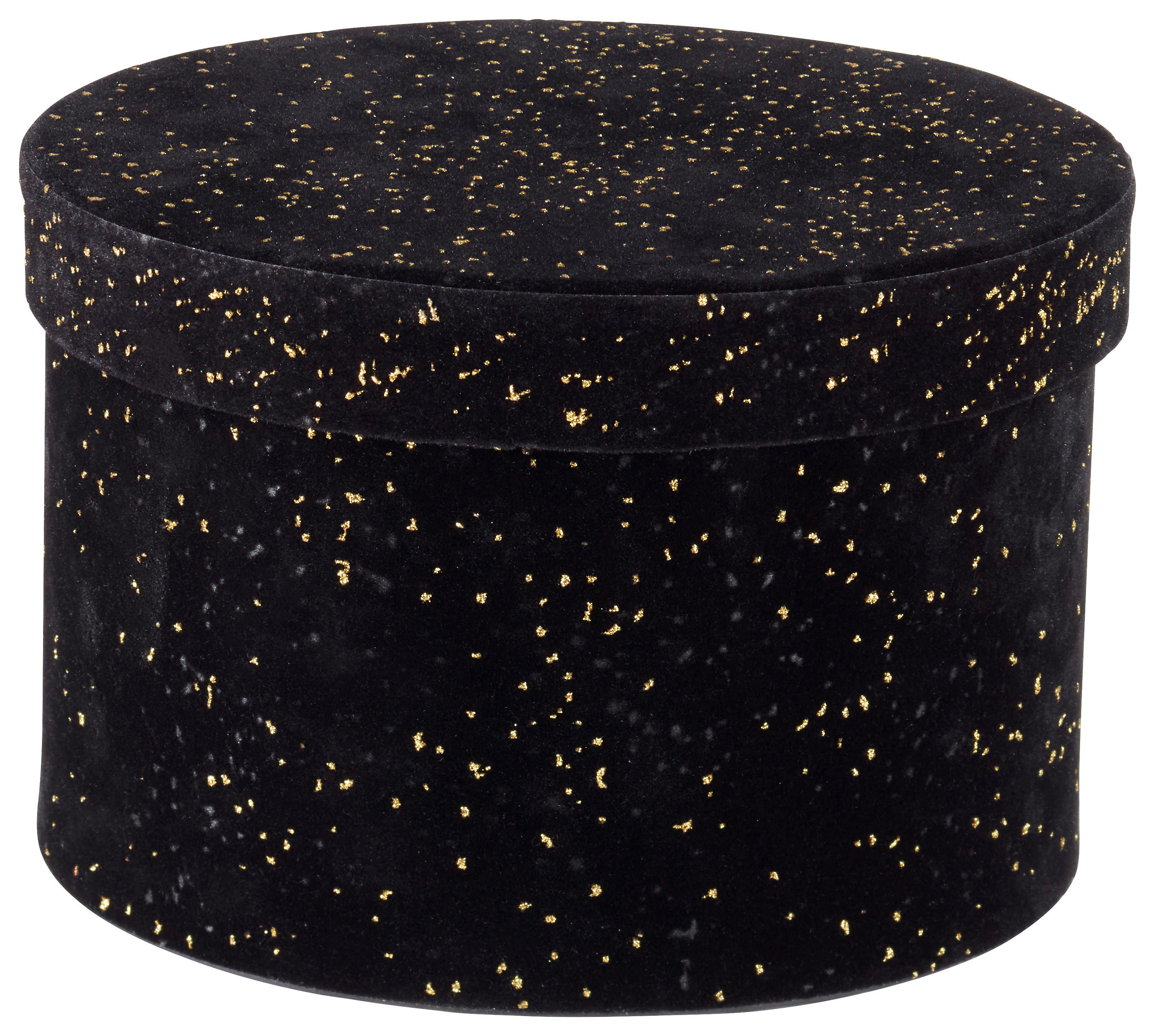 Cutie decorativă Nero - auriu/negru, Basics, hârtie/textil (21/14cm) - Modern Living