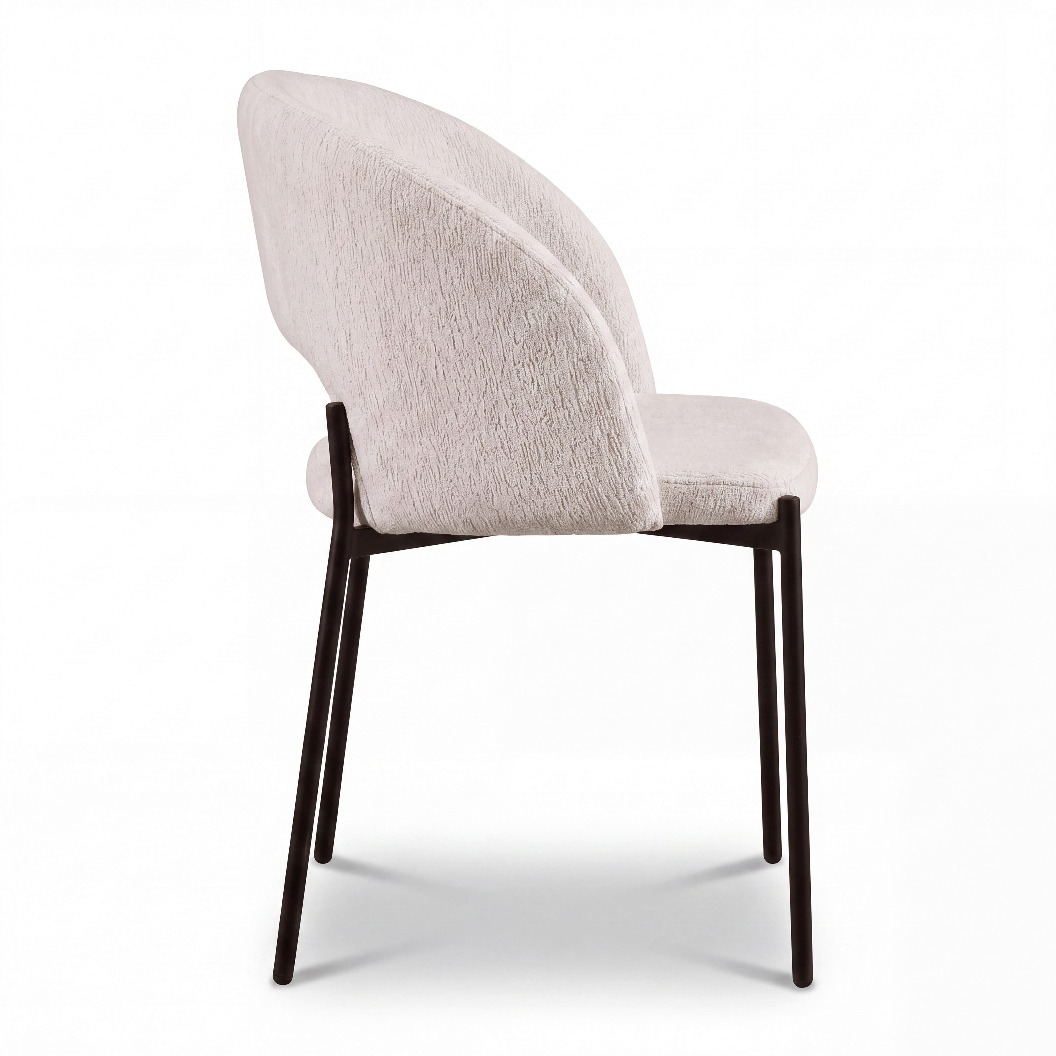 STOL NADIYA - svart/cremefärgad, Modern, metall/trä (52/78/56cm) - Bessagi Home