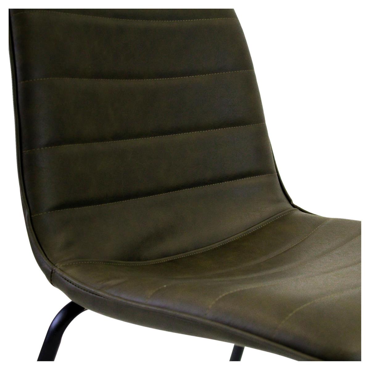 STUHL MILAN - Dunkelgrün, KONVENTIONELL, Kunststoff/Textil (48/77/56cm) - MID.YOU