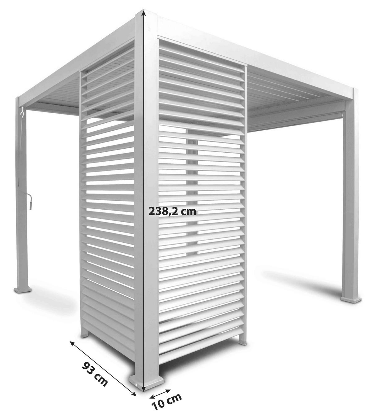 PERGOLA-SEITENTEIL PERGOLA DELUXE CLASSIC LAMELLE - Anthrazit, MODERN, Metall (93/240/10cm) - Gardenson