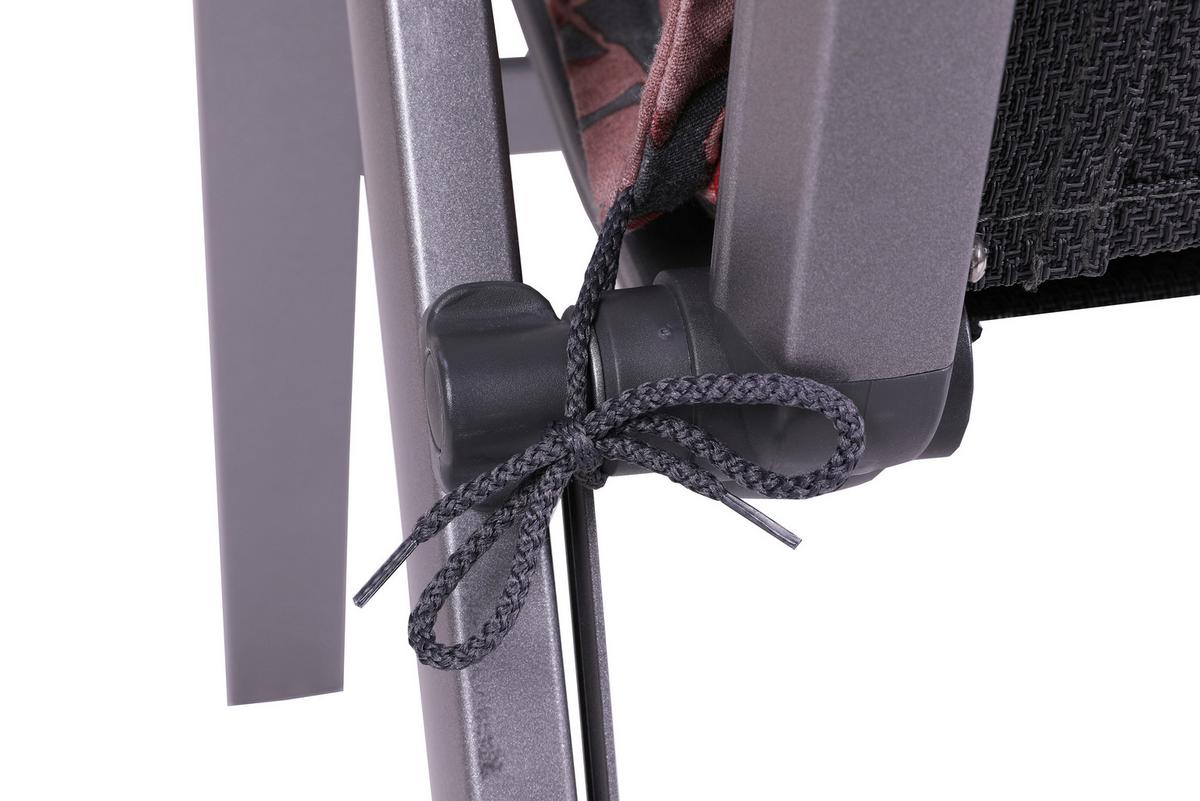 Sesselauflagenset Anthrazit/Braun/Rosa, 2-teilig - Anthrazit/Braun, Basics, Textil (50/7/120cm)