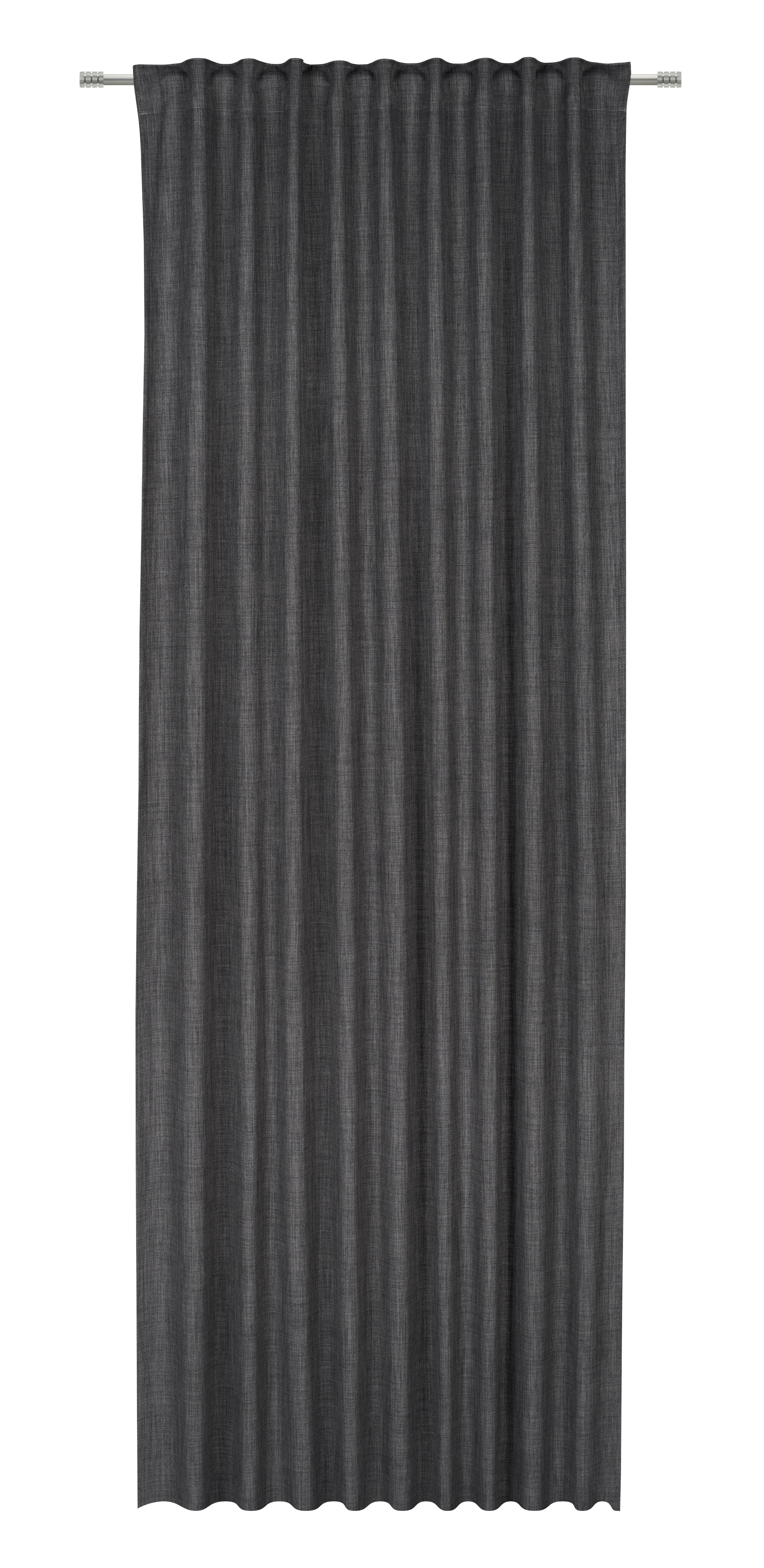 Fertigvorhang Leo Grau ca. 135x300cm - Grau, MODERN, Textil (135/300cm) - Premium Living