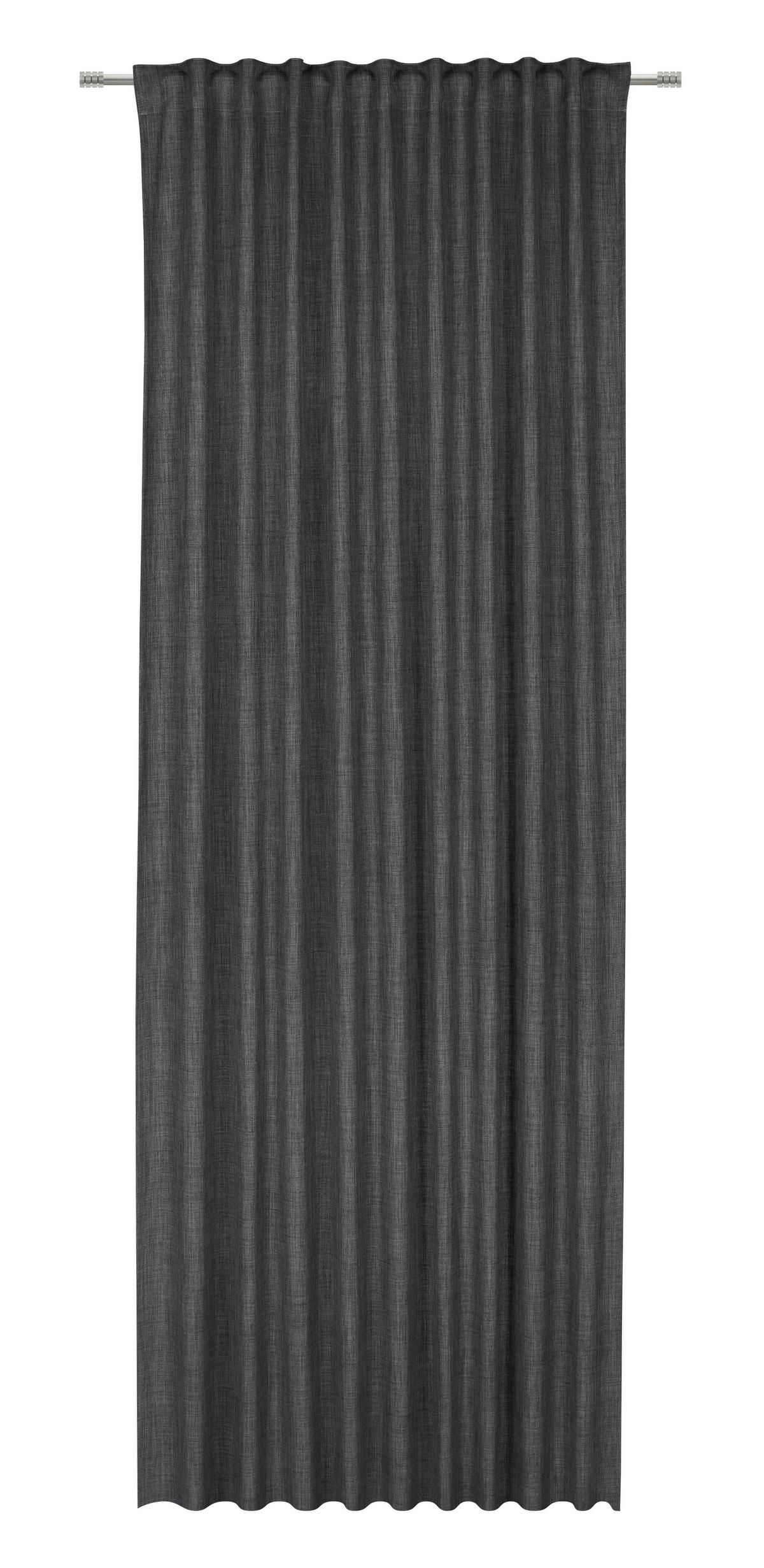 Fertigvorhang Leo Grau ca. 135x300cm - Grau, MODERN, Textil (135/300cm) - Premium Living
