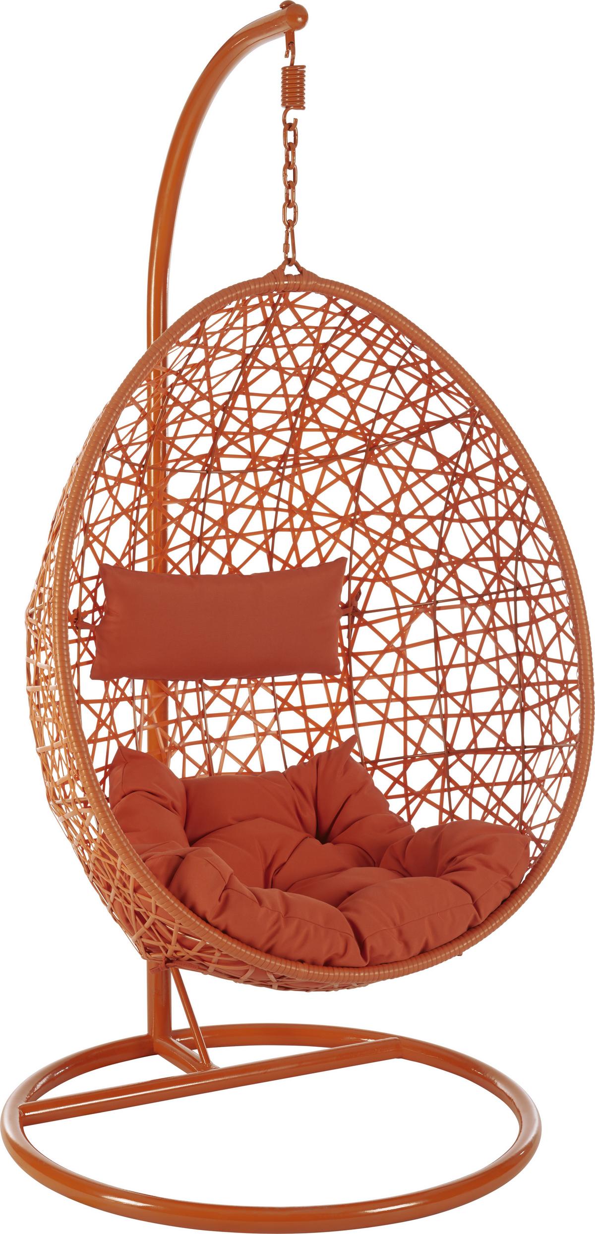 Fotoliu suspendat Mara - portocaliu, plastic/metal (95/190/95cm) - Modern Living