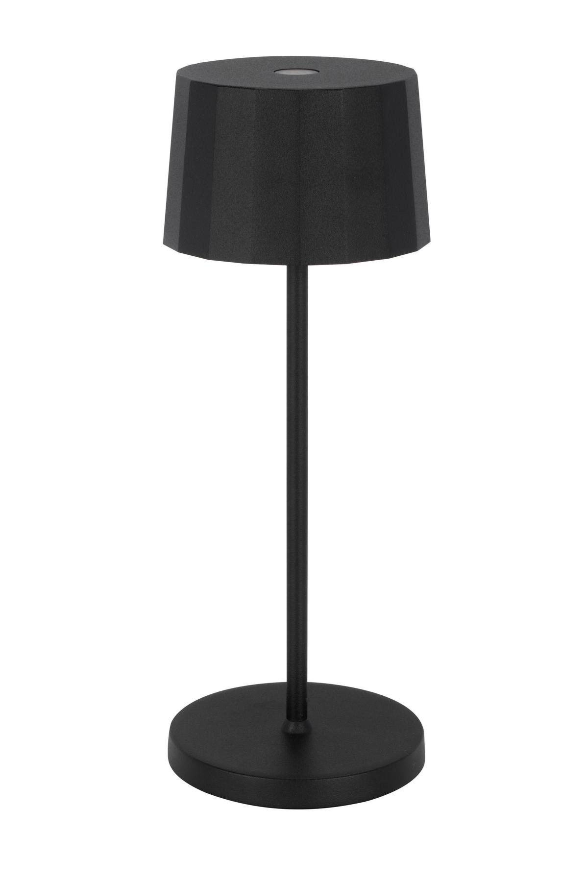 LAMPA STOŁOWA Z AKUMULATOREM MINI PLEAT - czarny, Design, tworzywo sztuczne/metal (7,5/20cm) - Dieter Knoll