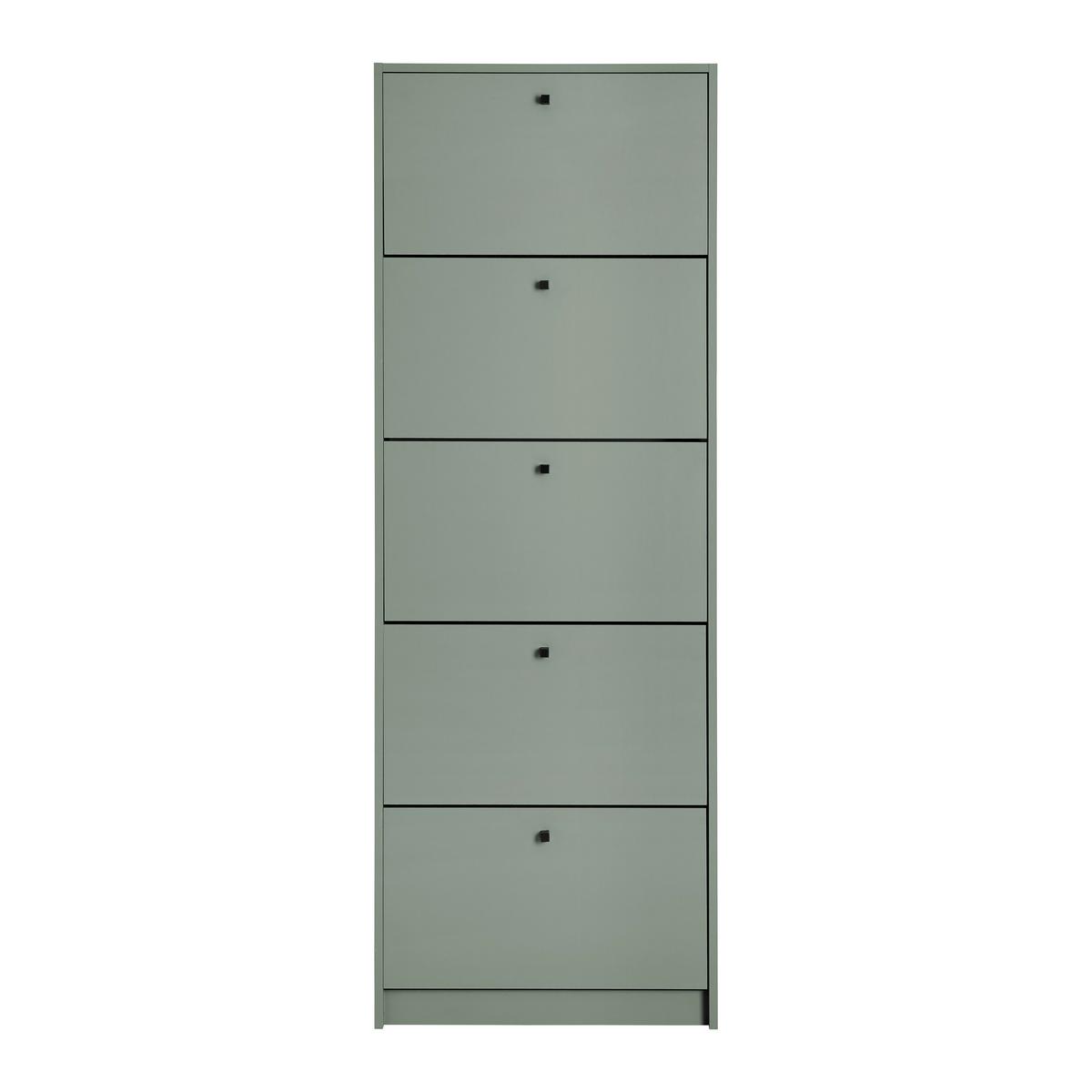Schuhkipper Flap in Mintgrün - Schwarz/Mintgrün, MODERN, Holzwerkstoff/Metall (60/168/16cm) - Mömax