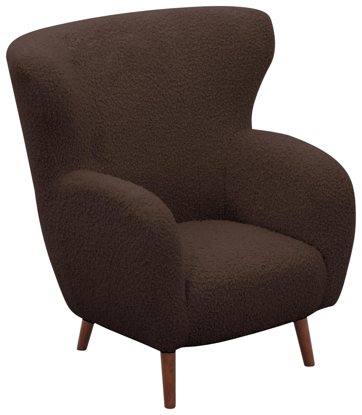 Fotelj Savoy, Rjava - rjava/barve kostanja, Design, kovina/tekstil (90/98/88cm) - Livetastic