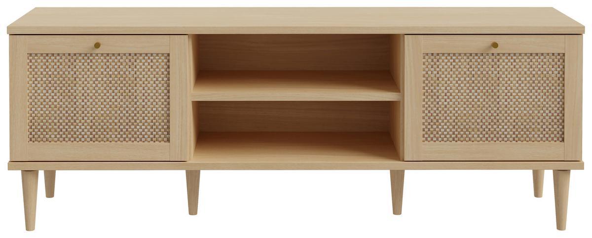 TV-Element Calasetta Eichefarben - Eichefarben/Goldfarben, Natur, Holz/Holzwerkstoff (159,8/57,8/41,4cm) - Premium Living