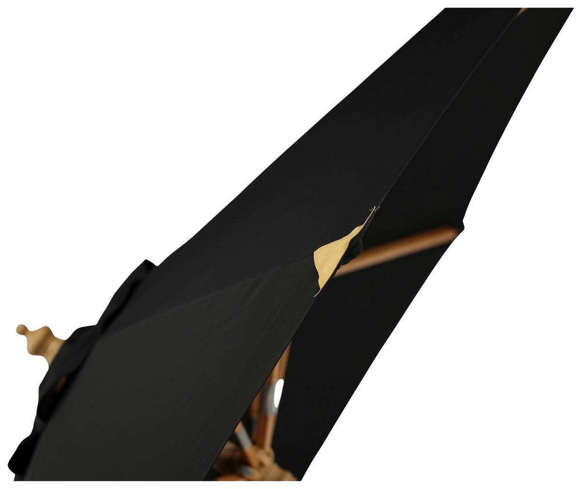 Sonnenschirm Cerox ca. 270x250 cm Schwraz - Schwarz, KONVENTIONELL (270/250cm) - Gardenson