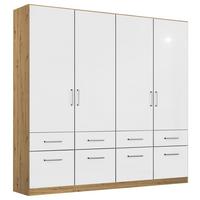 Ormar S Klasičnim Vratima Berlin - hrast Artisan/bijela visoki sjaj, Moderno, drvni materijal/plastika (181/197/54cm) - Modern Living