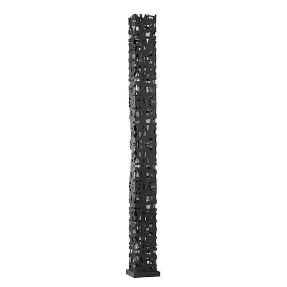 Stehleuchte Foresta Schwarz max. 6 Watt - Brombeere/Schwarz, Design, Metall (22/153cm)