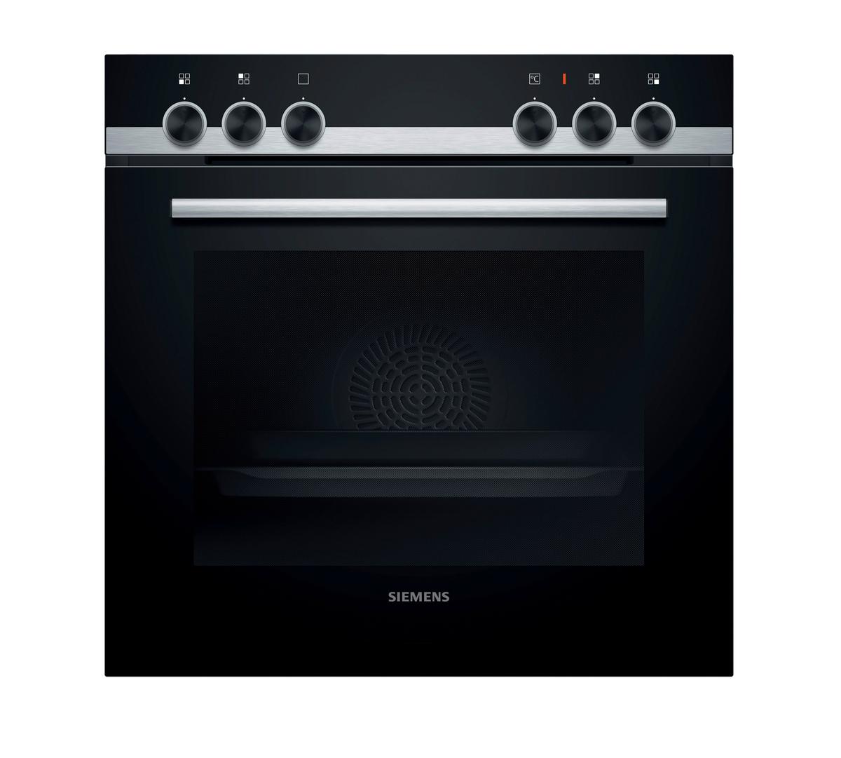 Einbauherd HE510ABS2 - Edelstahlfarben/Schwarz, Metall (59,4/59,5/54,8cm) - Siemens