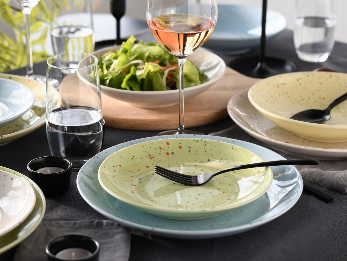 Kombinirani Servis Confetti Bunt, 16-Delni - svetlo modra/svetlo zelena, Basics, keramika - Creatable