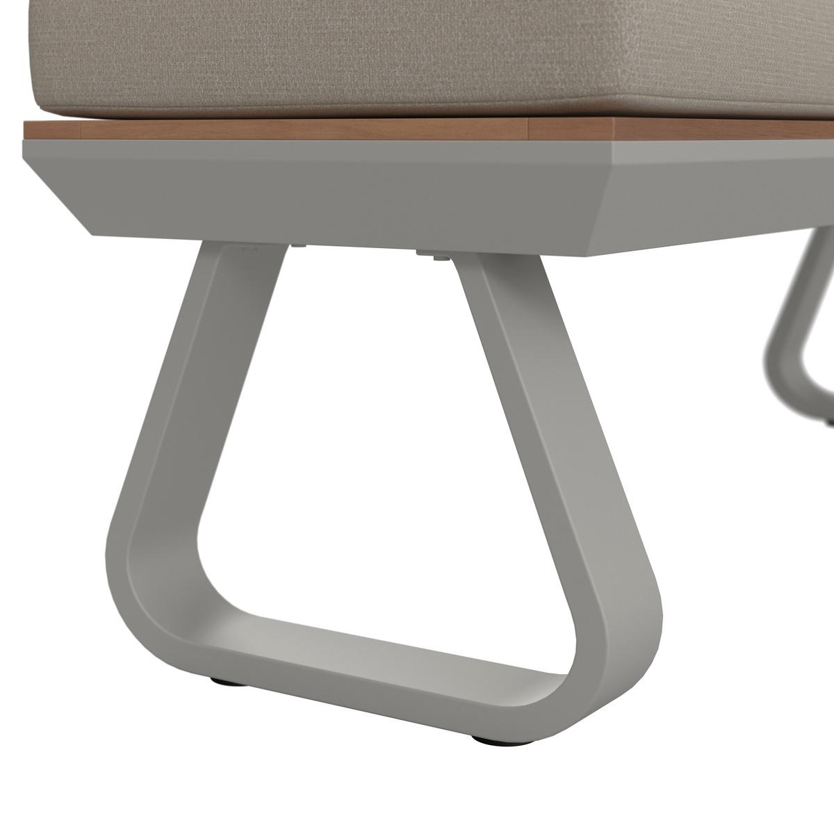DINING-LOUNGESET EMMA - Creme/Hellgrau, Modern, Holz/Textil (248/318cm) - Bessagi Garden