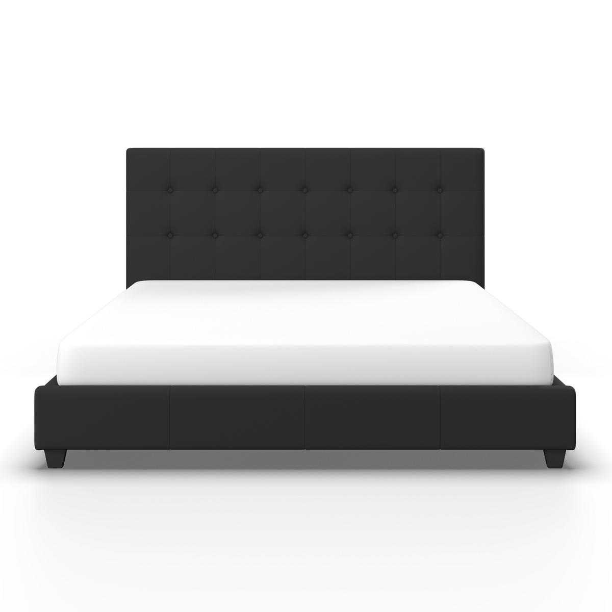 Polsterbett Frederico Schwarz ca. 180 x 200 cm - Schwarz, MODERN, Holz/Holzwerkstoff (180/200cm) - Bessagi Home