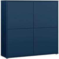 Visoka Komoda Alice, Temno Modra - siva/temno modra, Moderno, umetna masa/leseni material (124,5/121,5/34,9cm) - Carryhome
